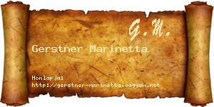 Gerstner Marinetta névjegykártya